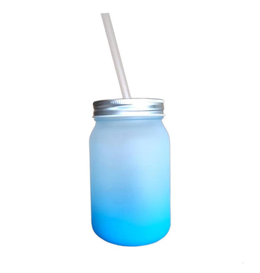 Mason Jarra Frosted de Color